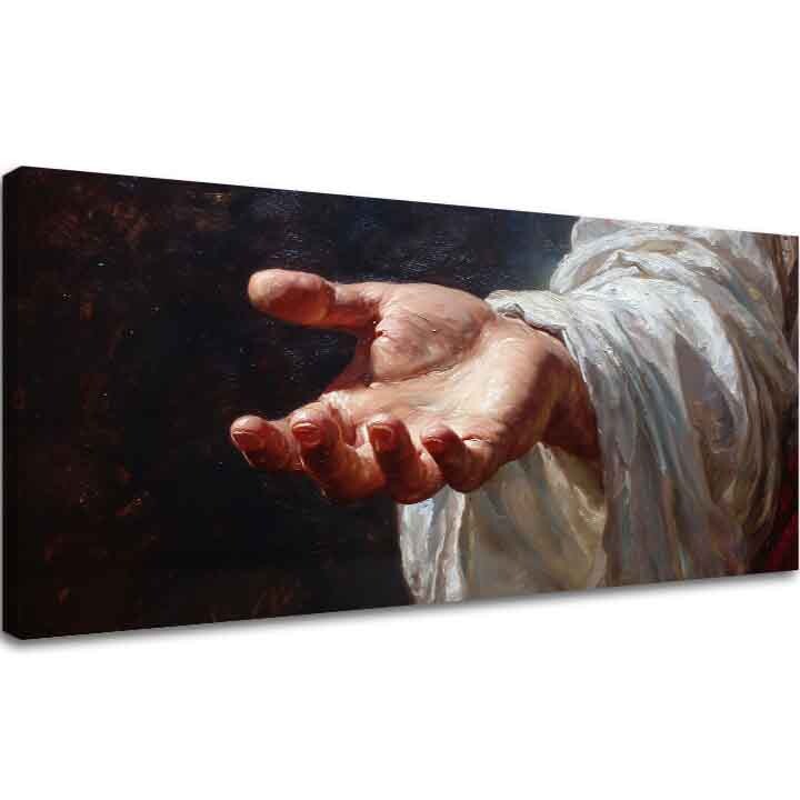 Boží ruka | malované akrylem a zlatem