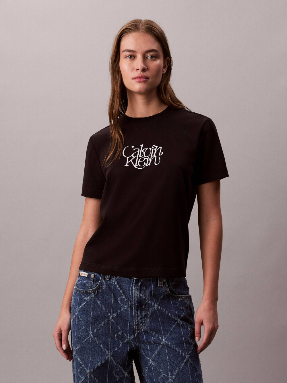 Calvin Klein dámské černé tričko LV047D210GUB1 XS
