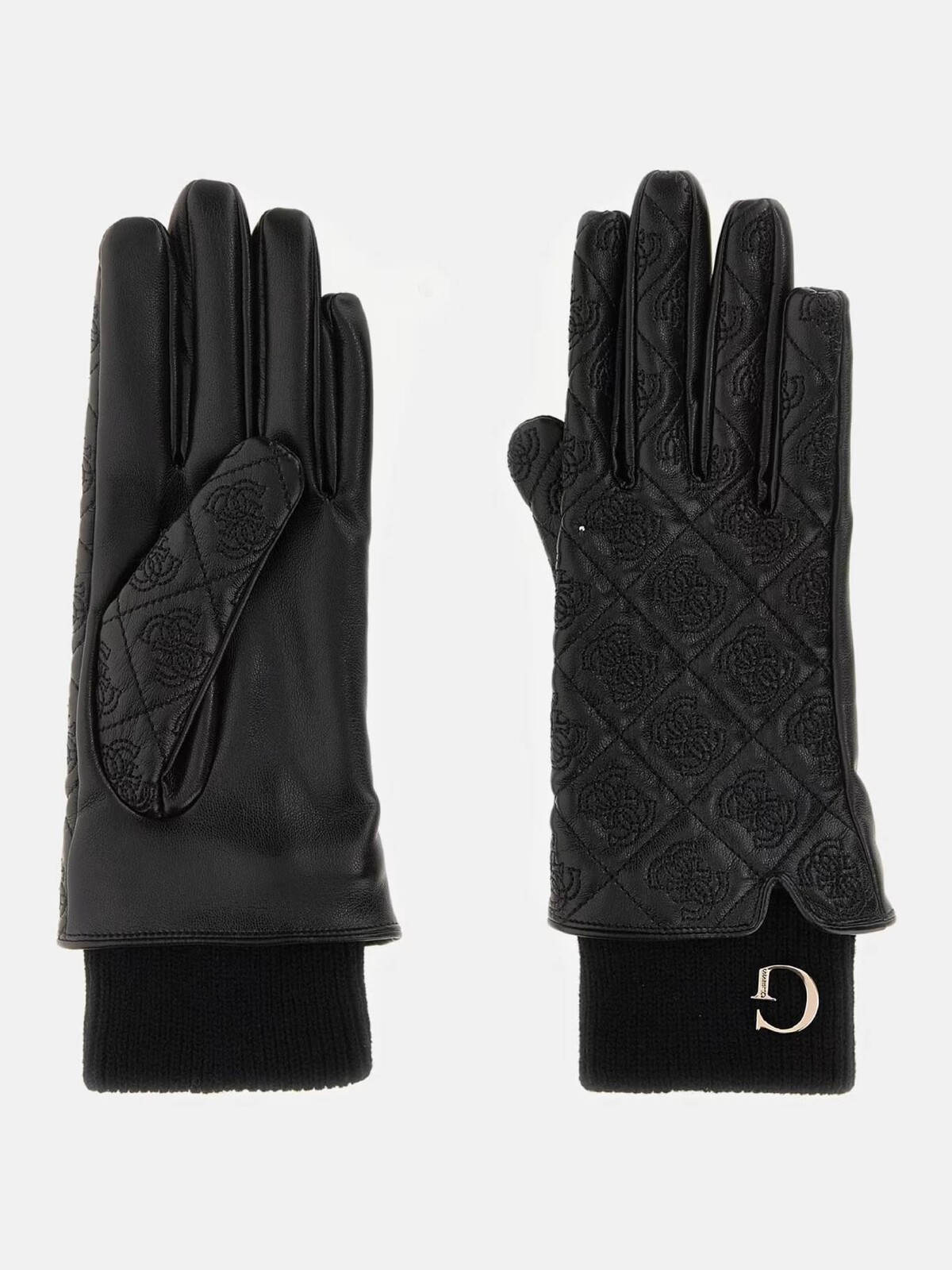 Guess dámské černé koženkové rukavice AW5402POL02-BLA S