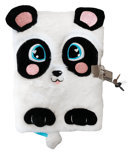 St.Majewski Plyšový zápisník se zámkem - Happy panda