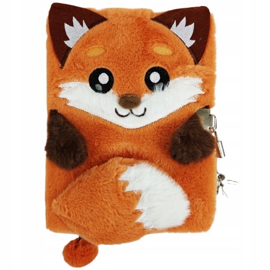 St.Majewski Plyšový zápisník se zámkem - Foxy