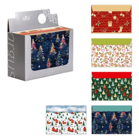 Argus Vánoční obálka C5 - s potiskem - mix - 1085-V002