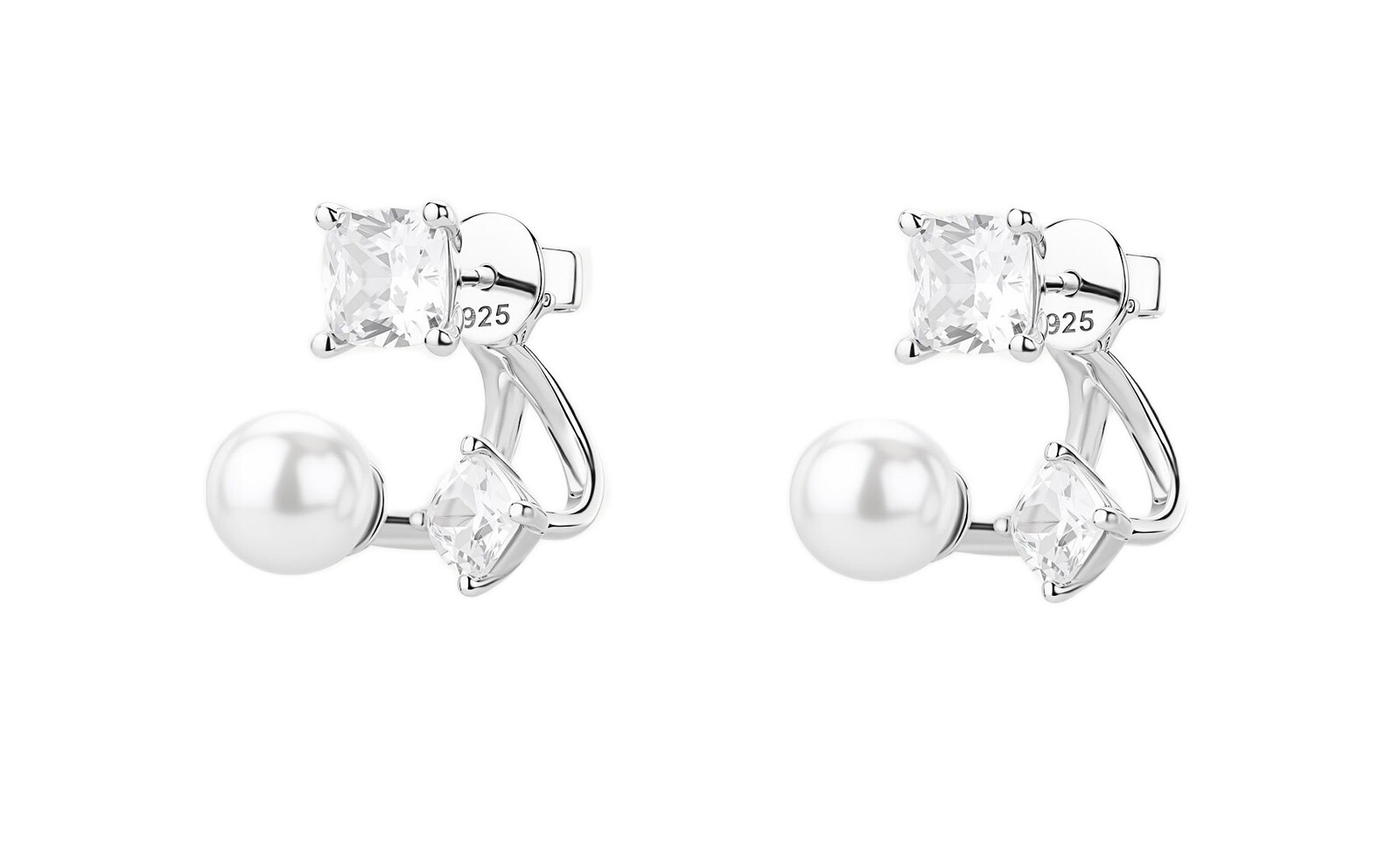Brosway Stříbrné náušnice se syntetickou perlou Fancy Infinite White FIW174
