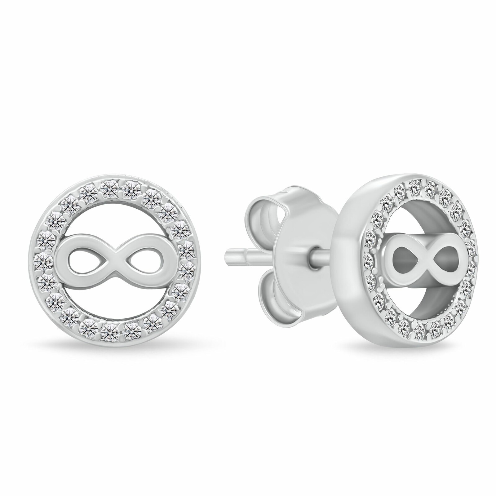 Brilio Silver Stříbrné pecky Nekonečno se zirkony EA1241W