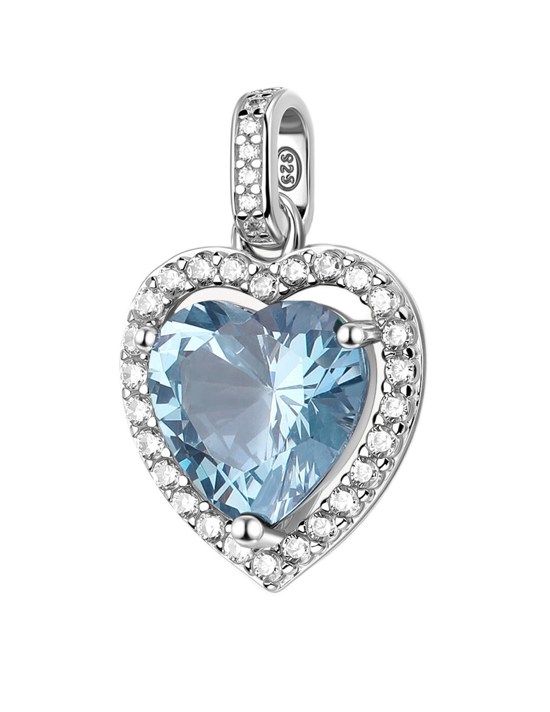 Brosway Stříbrný srdíčkový přívěsek Fancy Cloud Light Blue FCL125