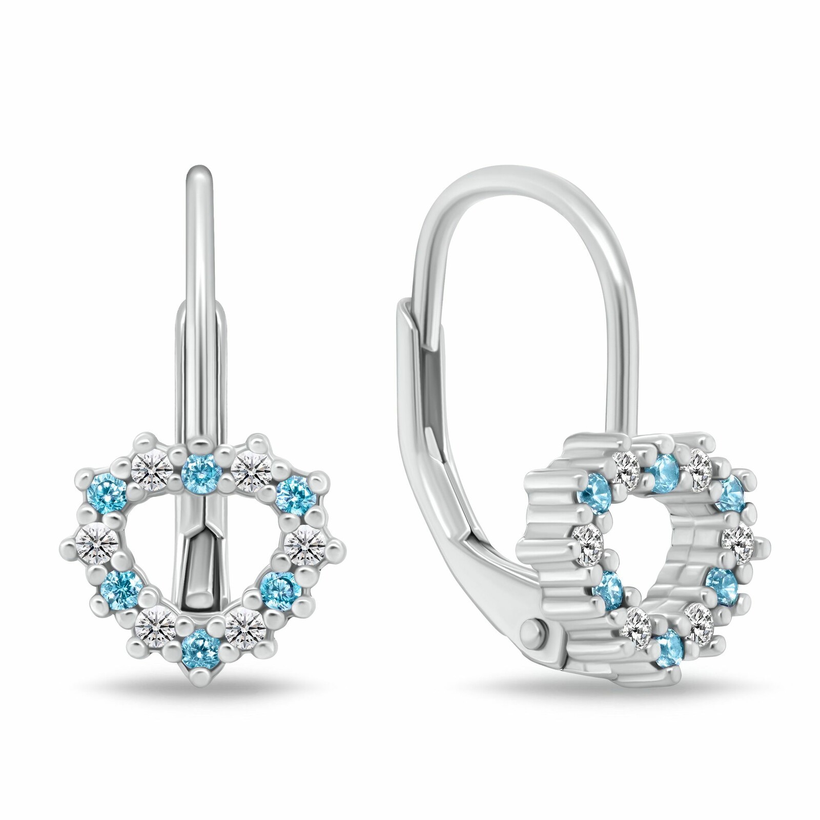 Brilio Silver Dívčí stříbrné náušnice Srdíčko s kubickými zirkony EA1235WAQ