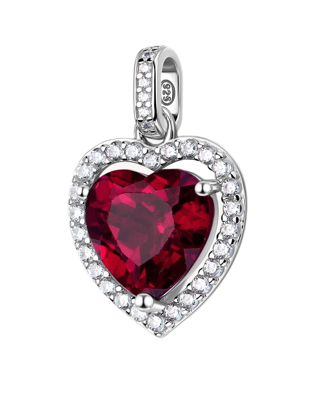 Brosway Stříbrný srdíčkový přívěsek Fancy Passion Ruby FPR141