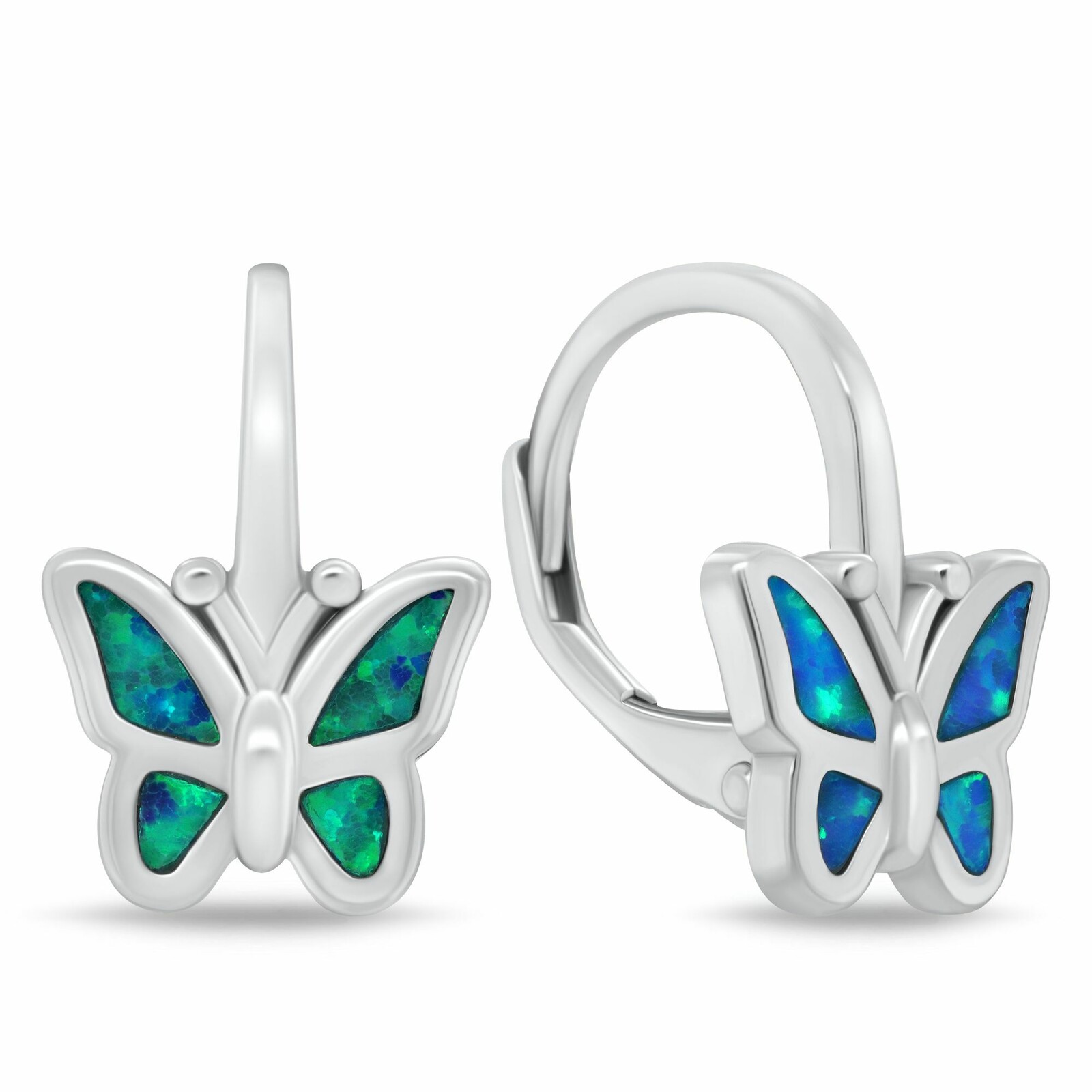 Brilio Silver Stříbrné dívčí náušnice Motýlci EA1239WB