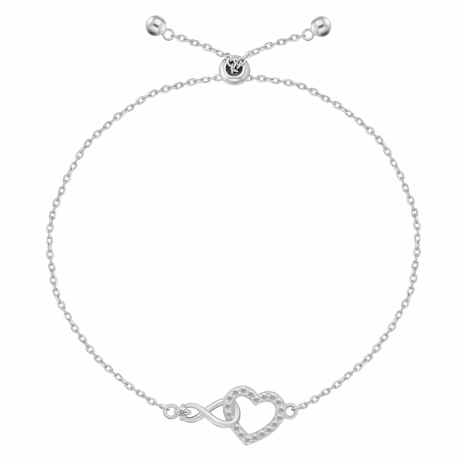 Brilio Silver Stříbrný posuvný náramek Nekonečná láska BRC252W