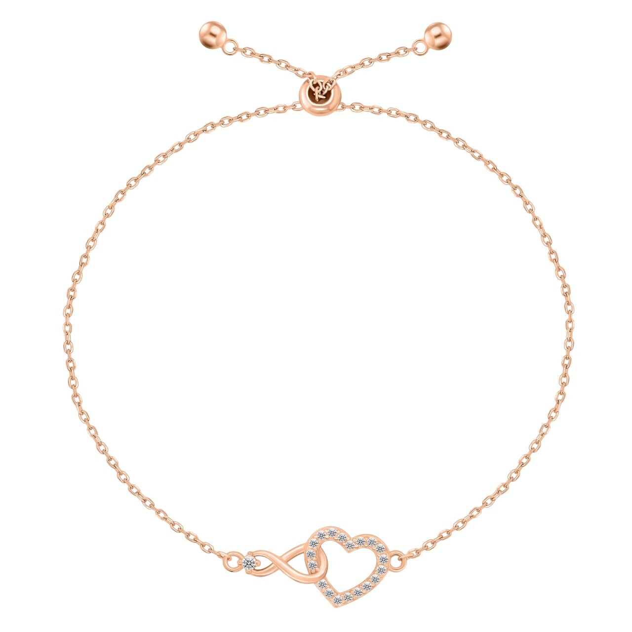 Brilio Silver Posuvný pozlacený náramek Nekonečná láska BRC252R