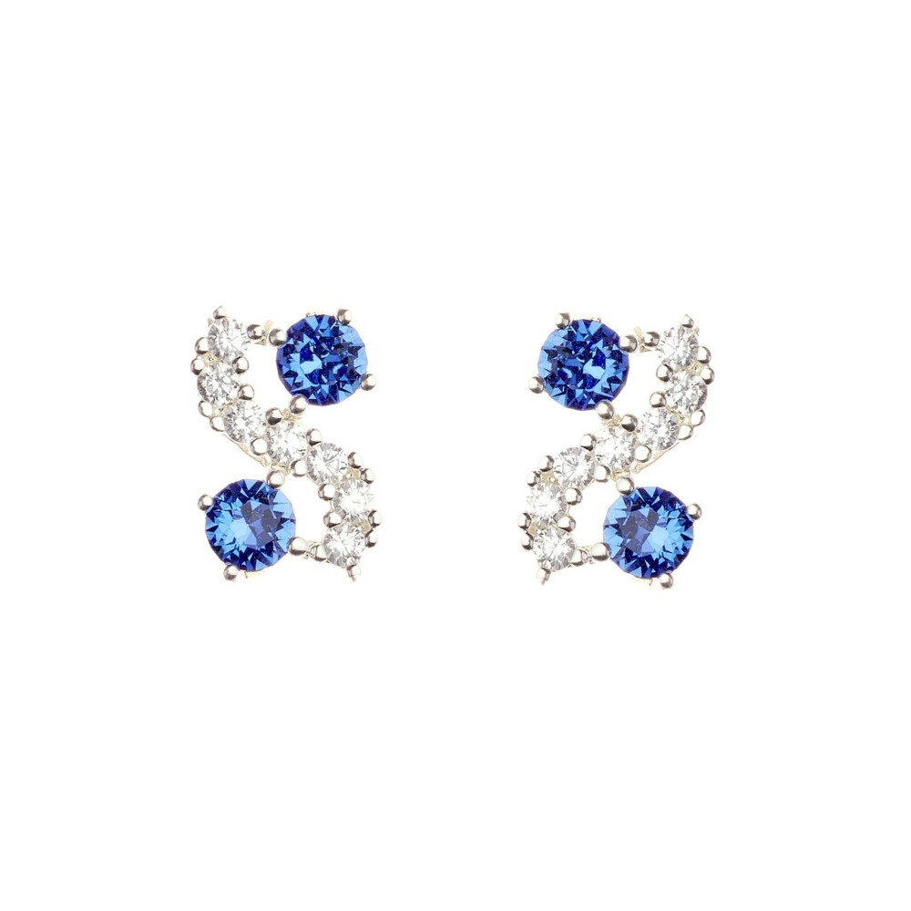 Oliver Weber Luxusní náušnice s modrými krystaly Meridian Lumiere 23243