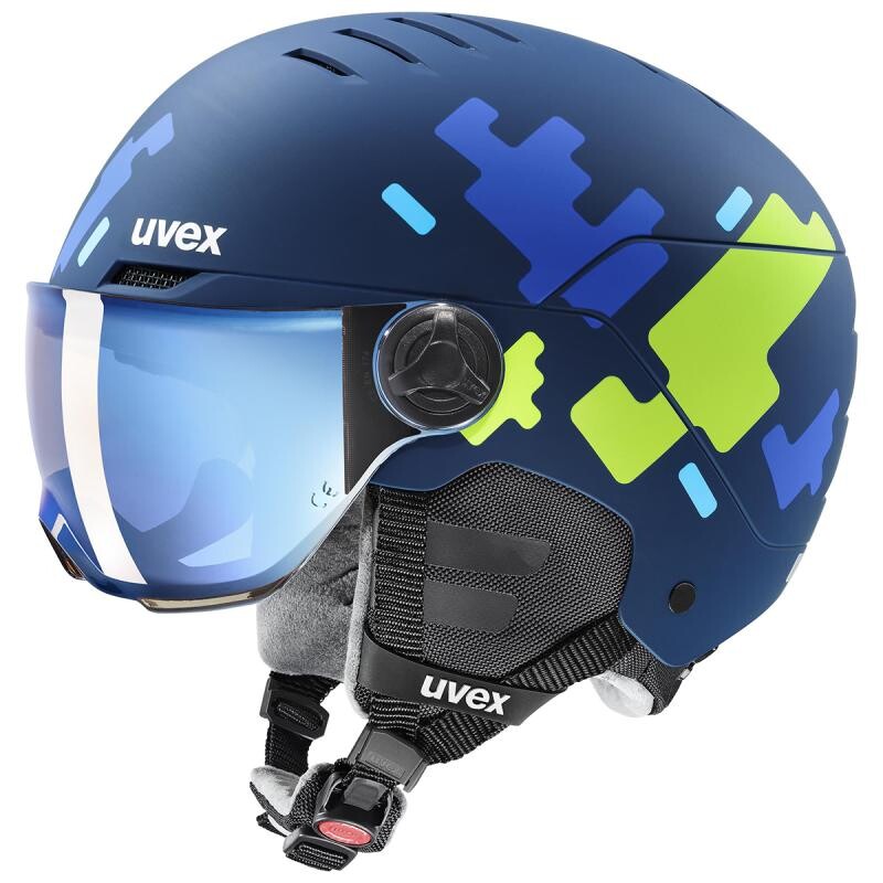Uvex Rocket Jr Visor Blue Puzzle M