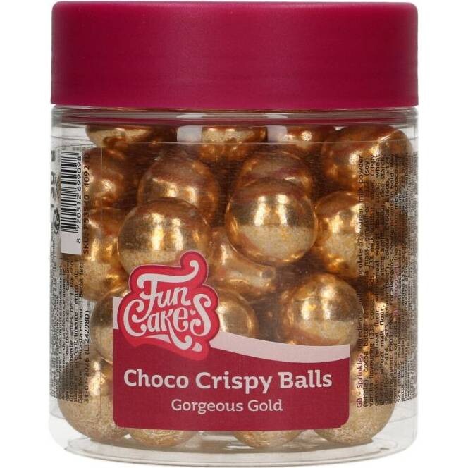 Čokoládové perly zlaté o15 mm 130g - FunCakes