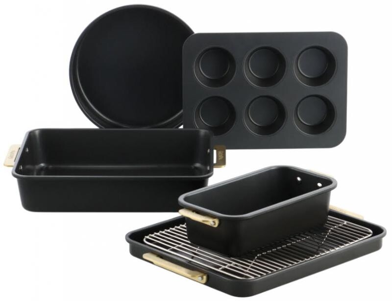 GreenPan Padova 6ti dílná sada pečících forem, černá CC010217-001