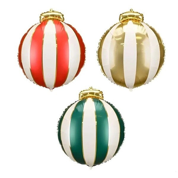 Balónek fóliový Vánoční ozdoby 3 ks 42x46 cm