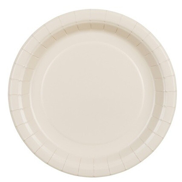 Talíře papírové béžové 23 cm 6 ks