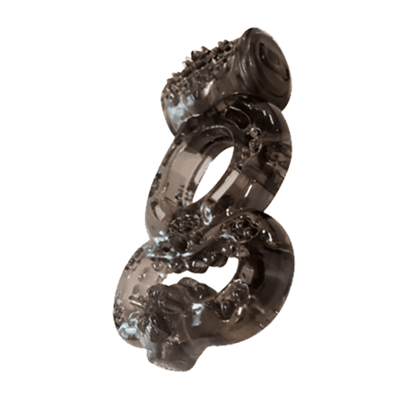 Kroužek na penis a varlata VIBRO DUO RING BLACK Evolved