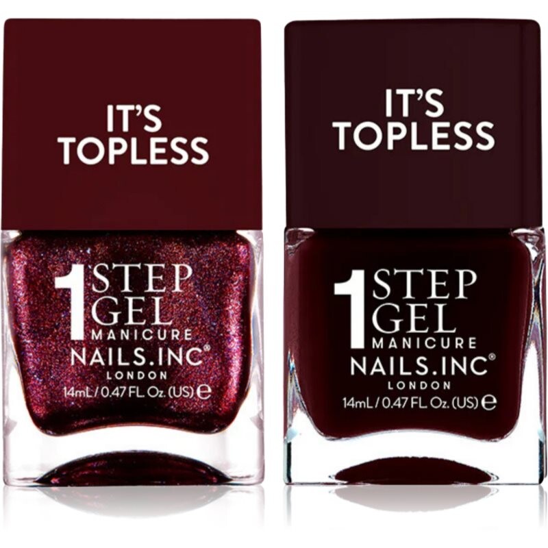 Nails Inc. It’s Topless Cherry Noir sada laků na nehty