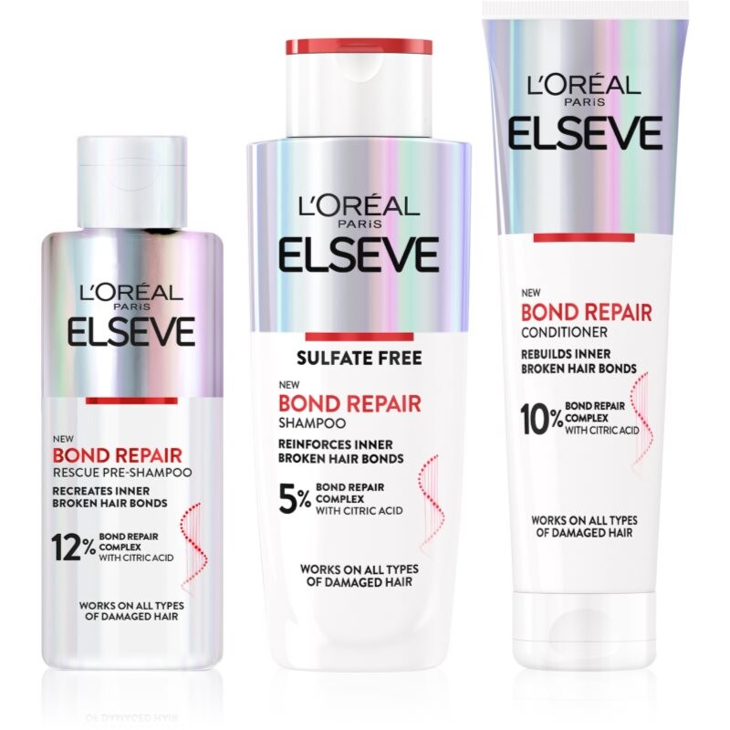 L’Oréal Paris Elseve Bond Repair výhodné balení na vlasy 3 ks