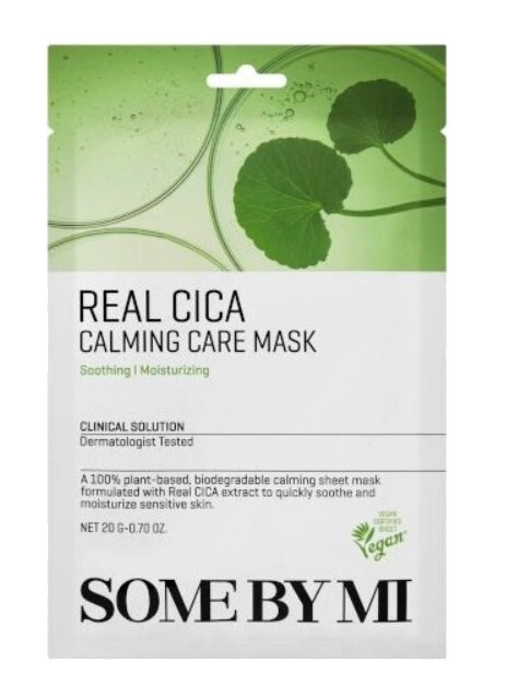 Some By Mi Sada zklidňujících pleťových masek Real Cica (Calming Care Mask) 20 x 20 g