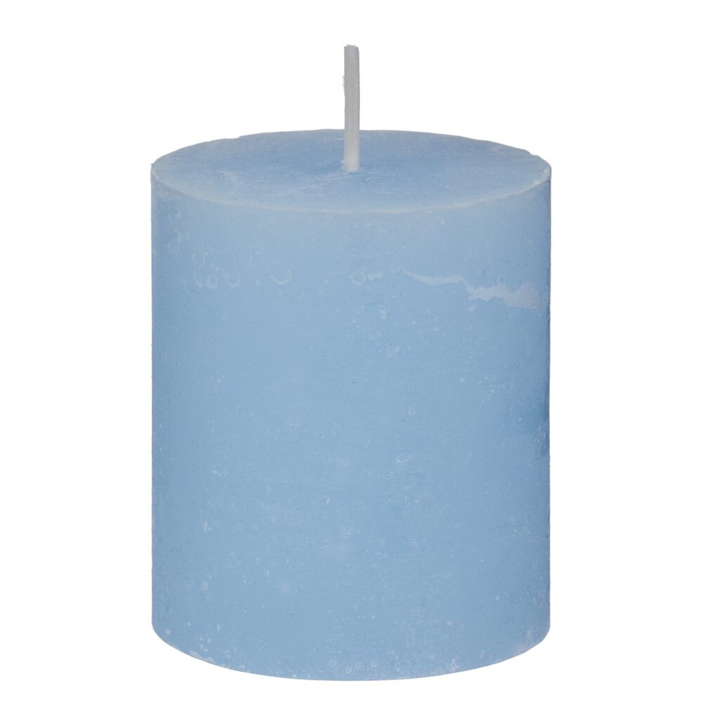 RUSTIC Svíčka 8 cm - sv. modrá