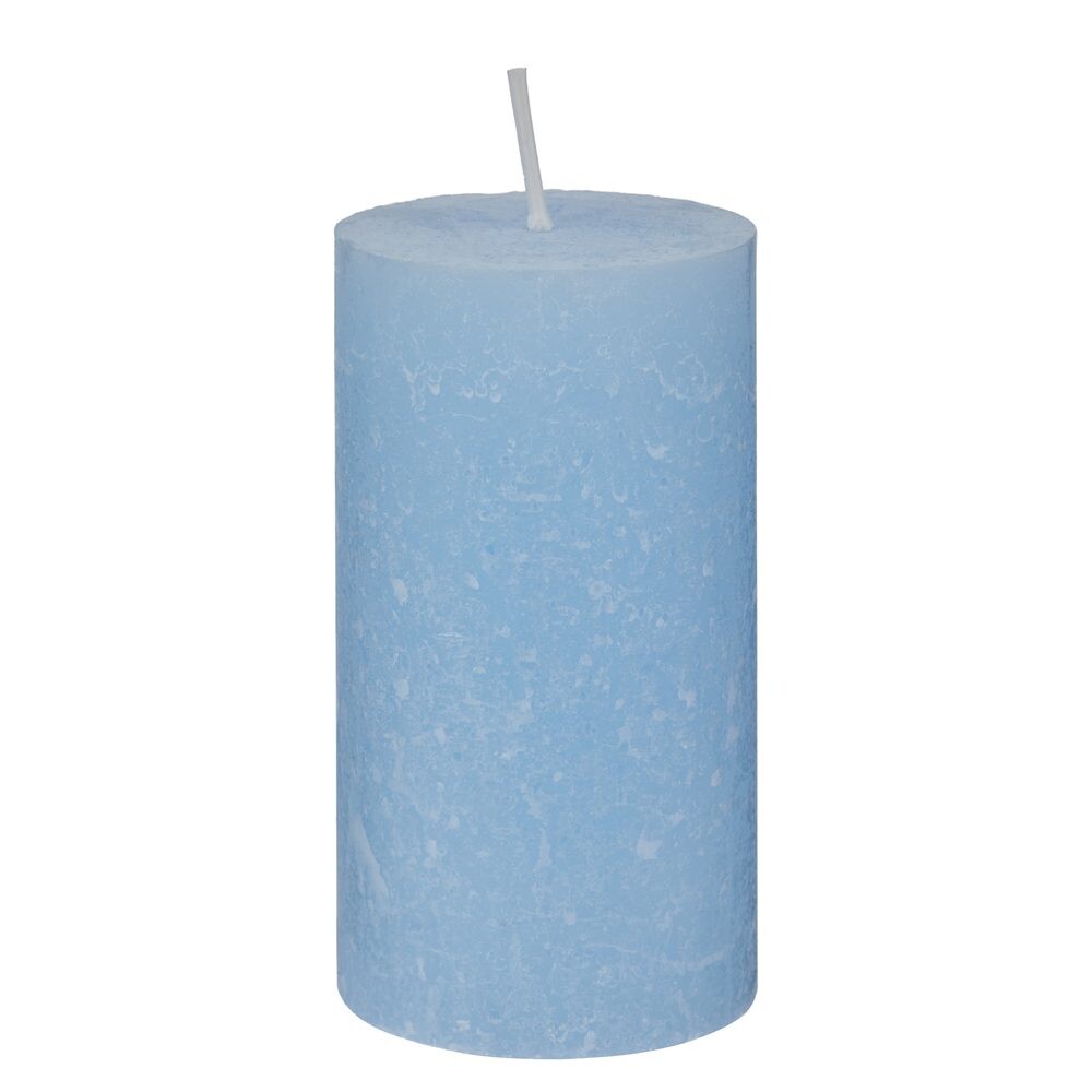 RUSTIC Svíčka 13 cm - sv. modrá