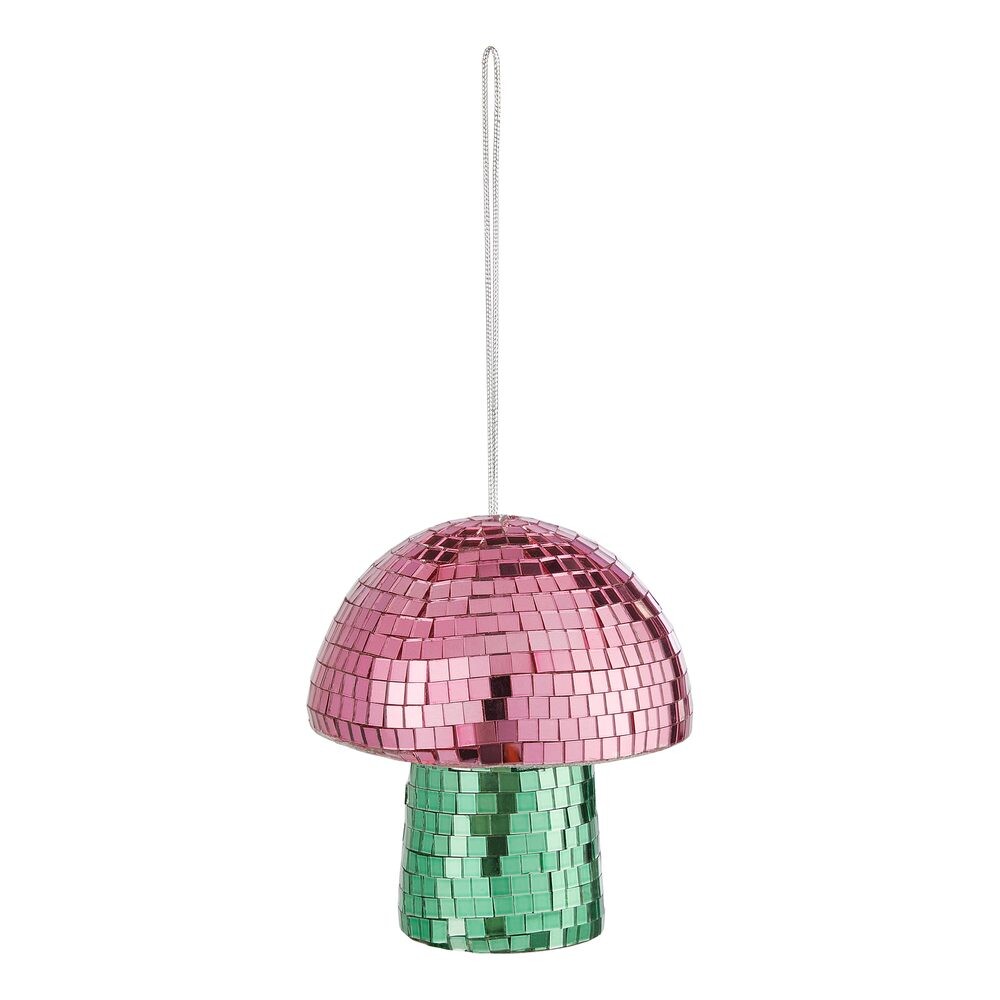 DISCO Houba k zavěšení 10 cm - růžová/zelená