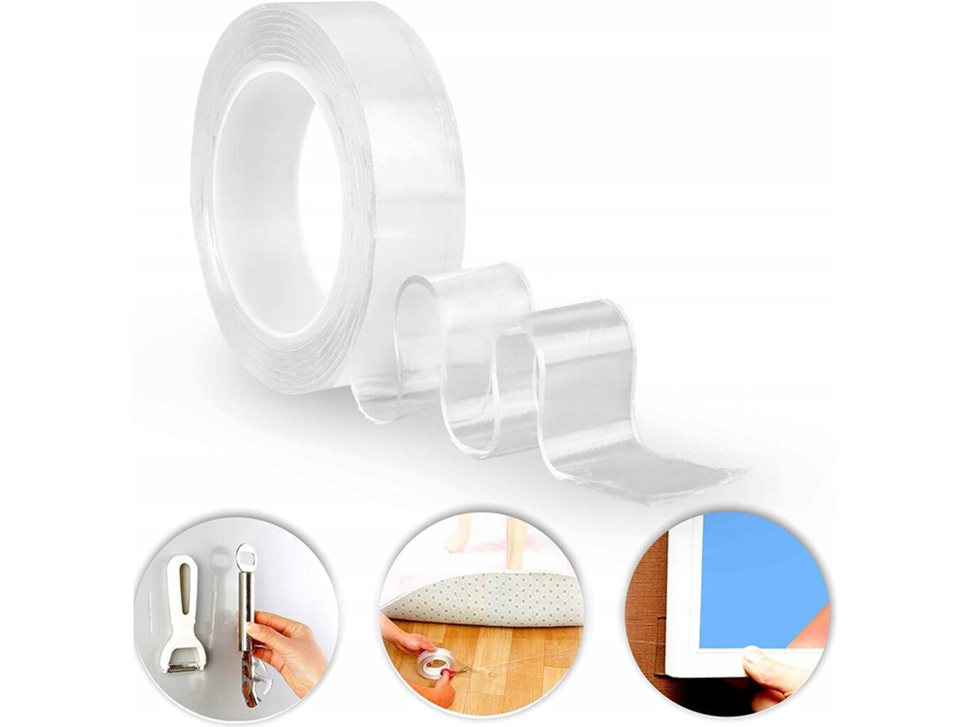 Úzká oboustranná nano lepicí páska 2 x 300 cm