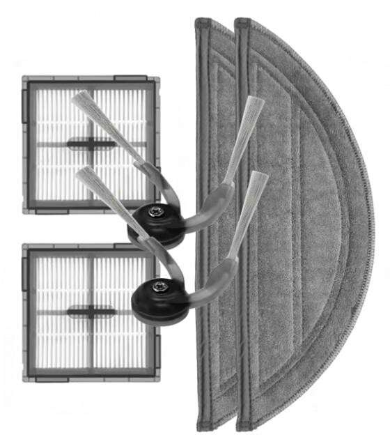 HEPA filtry, kartáčky a mopy pro ROBOROCK Q10 S5 Plus 6ks sada
