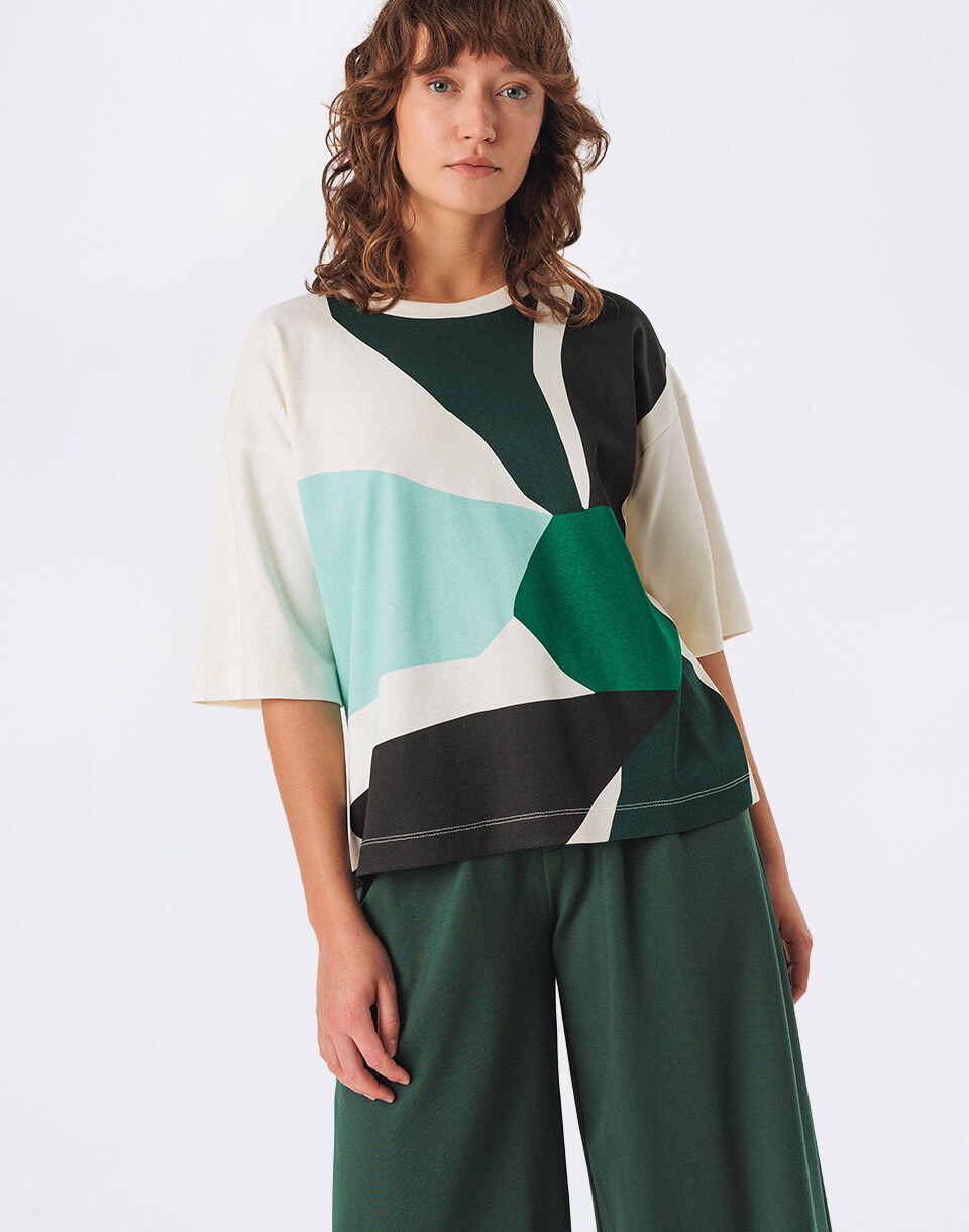 SKFK Lariz GOTS T-Shirt F255ML MULTICOLOUR S