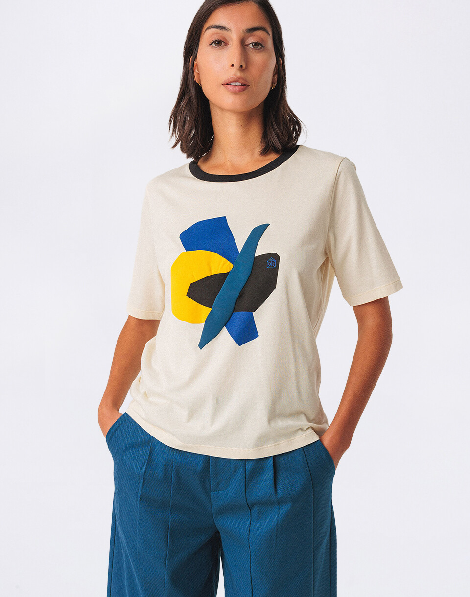 SKFK Lierni GOTS T-Shirt F2513 CREAM 36