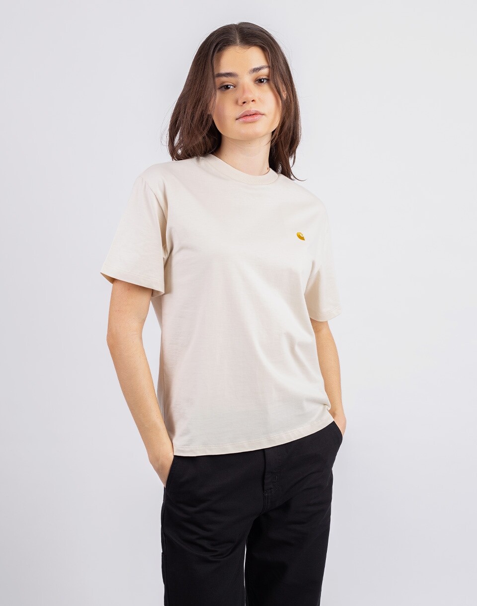 Carhartt WIP W' S/S Chase T-Shirt Natural/Gold XS