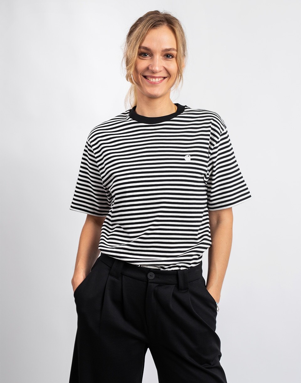Carhartt WIP W' S/S Verner T-Shirt Verner stripe, Black / Wax XS