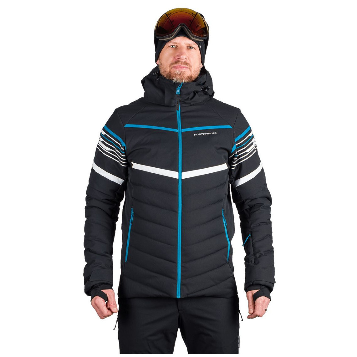 Pánská lyžařská bunda Northfinder Yarognev Velikost: L / Barva: černá/modrá