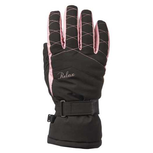 Lyžařské rukavice Relax Gerda Velikost rukavic: S / Barva: černá/růžová