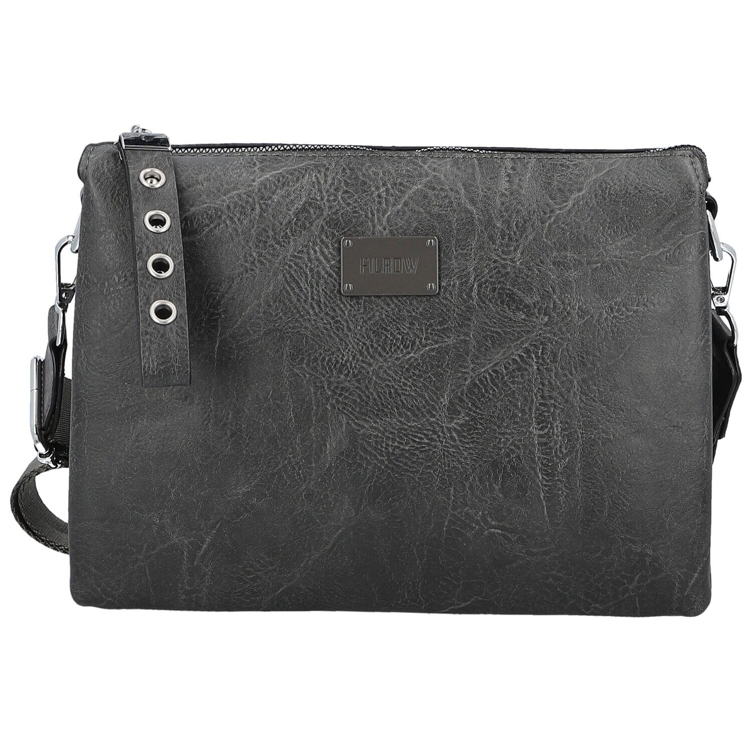 Stylová dámská koženková crossbody kabelka Angie, tmavě šedá