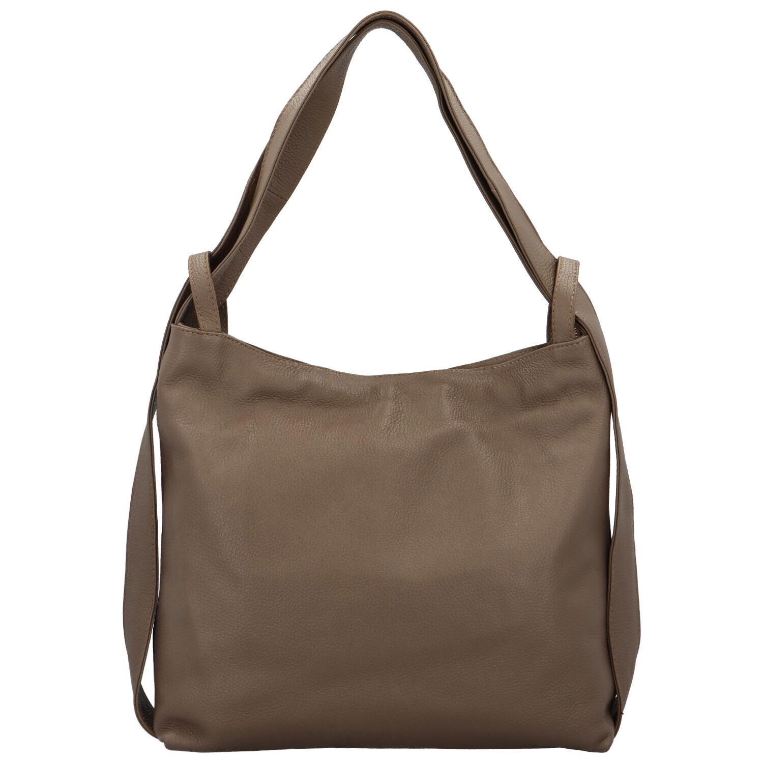 Trendový dámský kožený kabelko-batoh Haleth, taupe