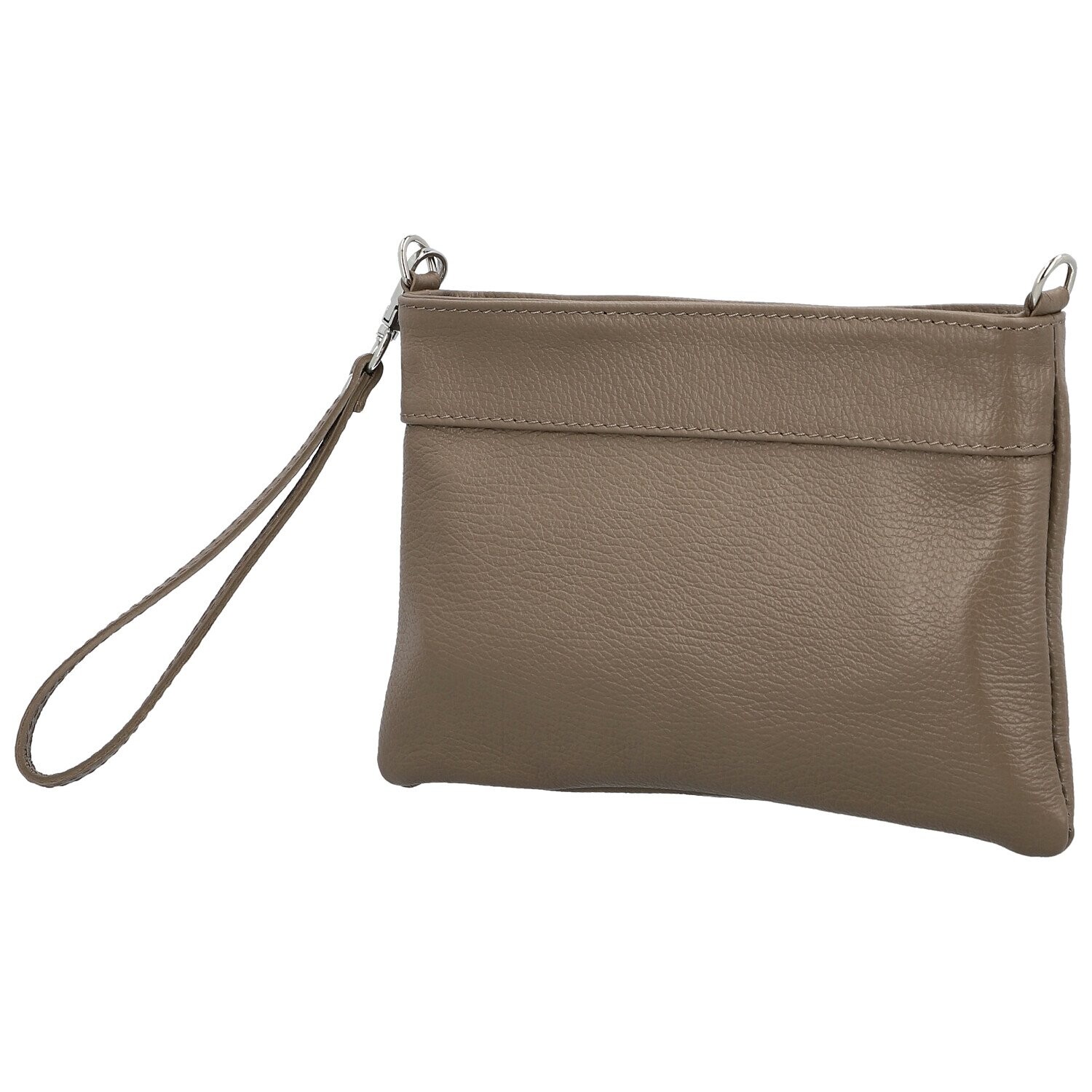 Módní dámská kožená mini crossbody kabelka Kaliopi, tmavě béžová