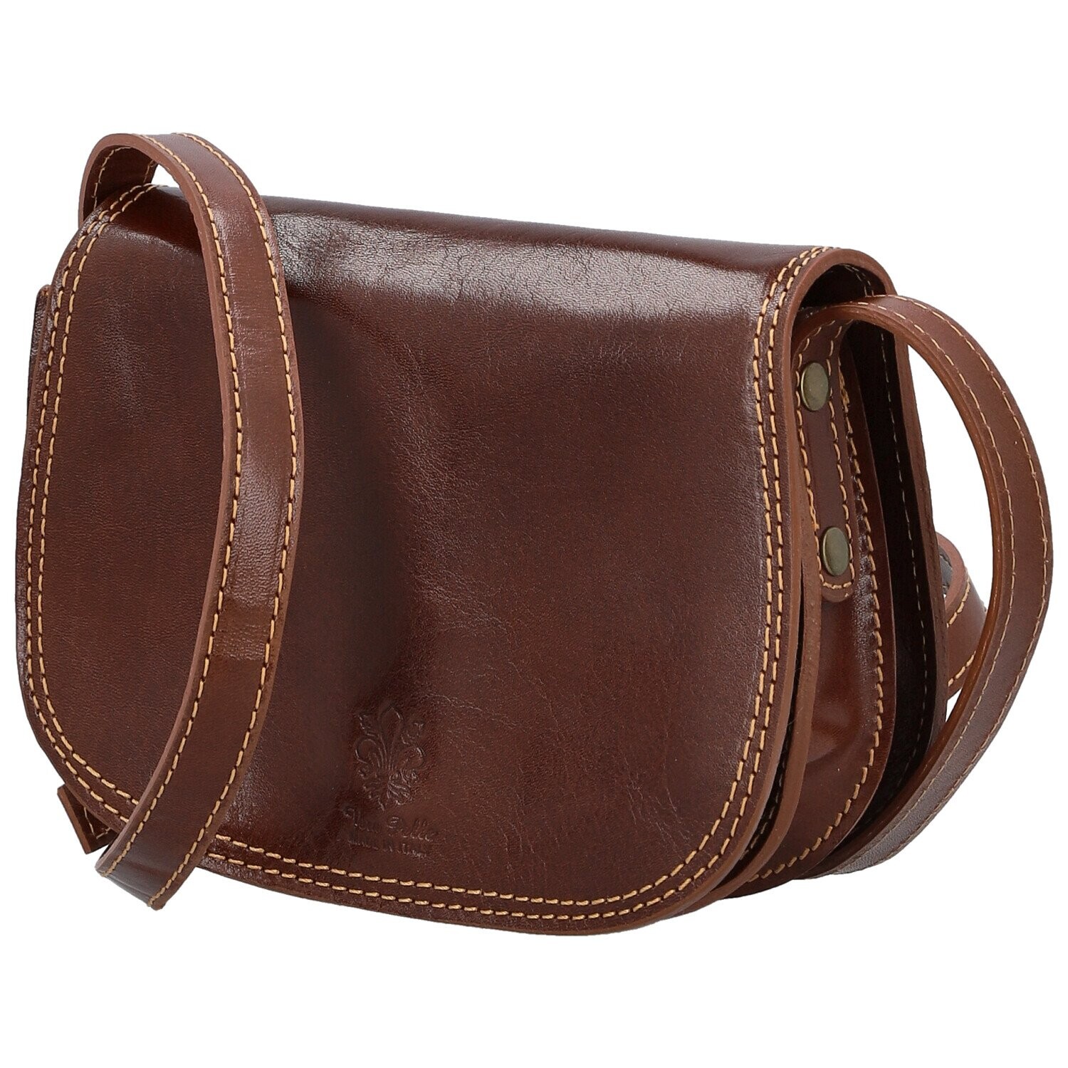 Dámská kožená crossbody taška Luren, hnědá