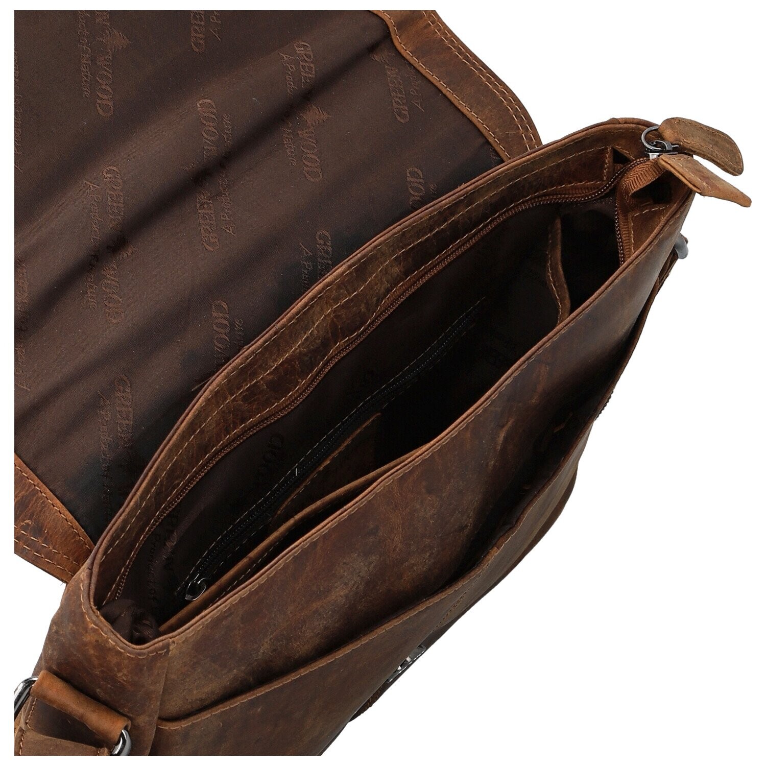 Trendy pánská kožená crossbody taška GW Harris, camel