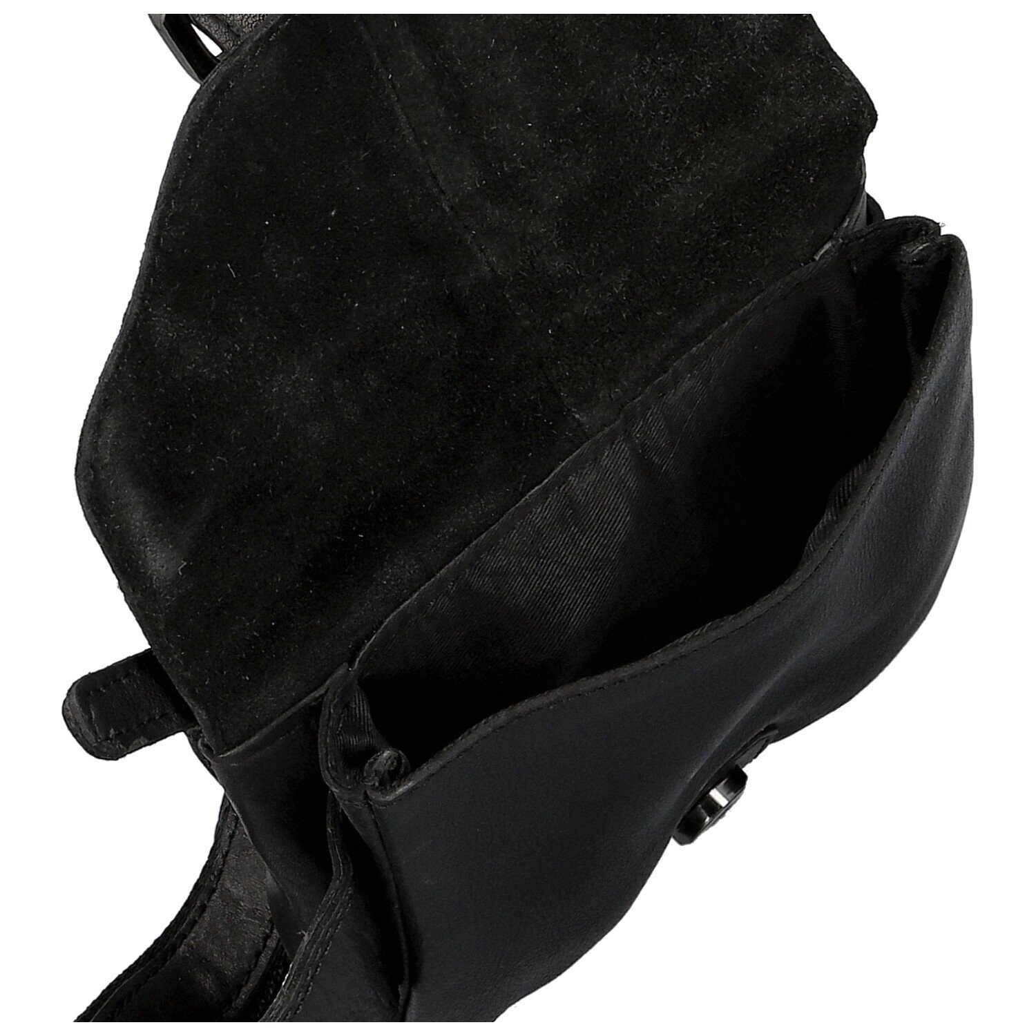 Trendy pánská kožená ledvinka GW Eckhart, černá