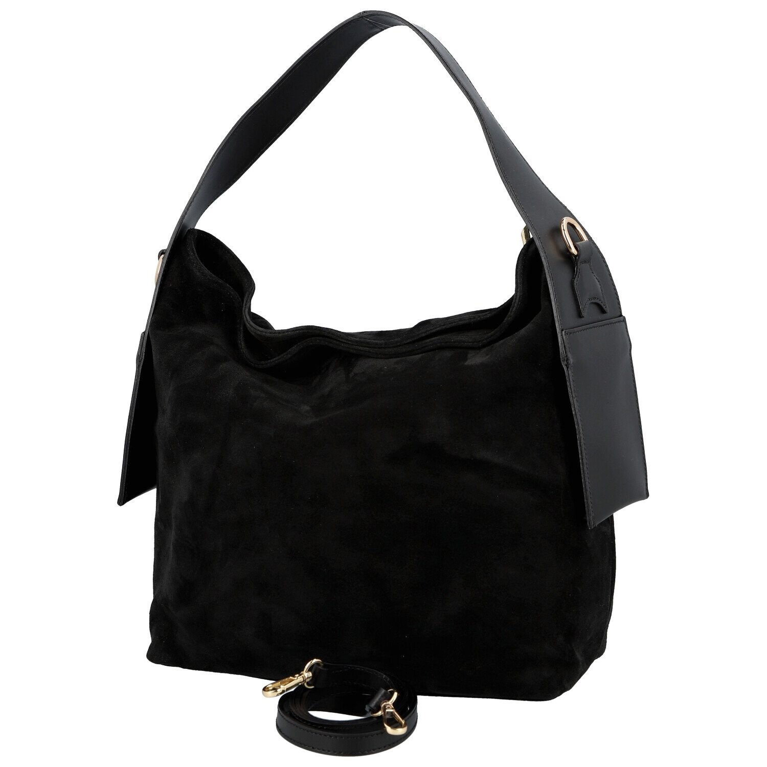 Módní dámská kožená kabelka na rameno Beatrix, černá