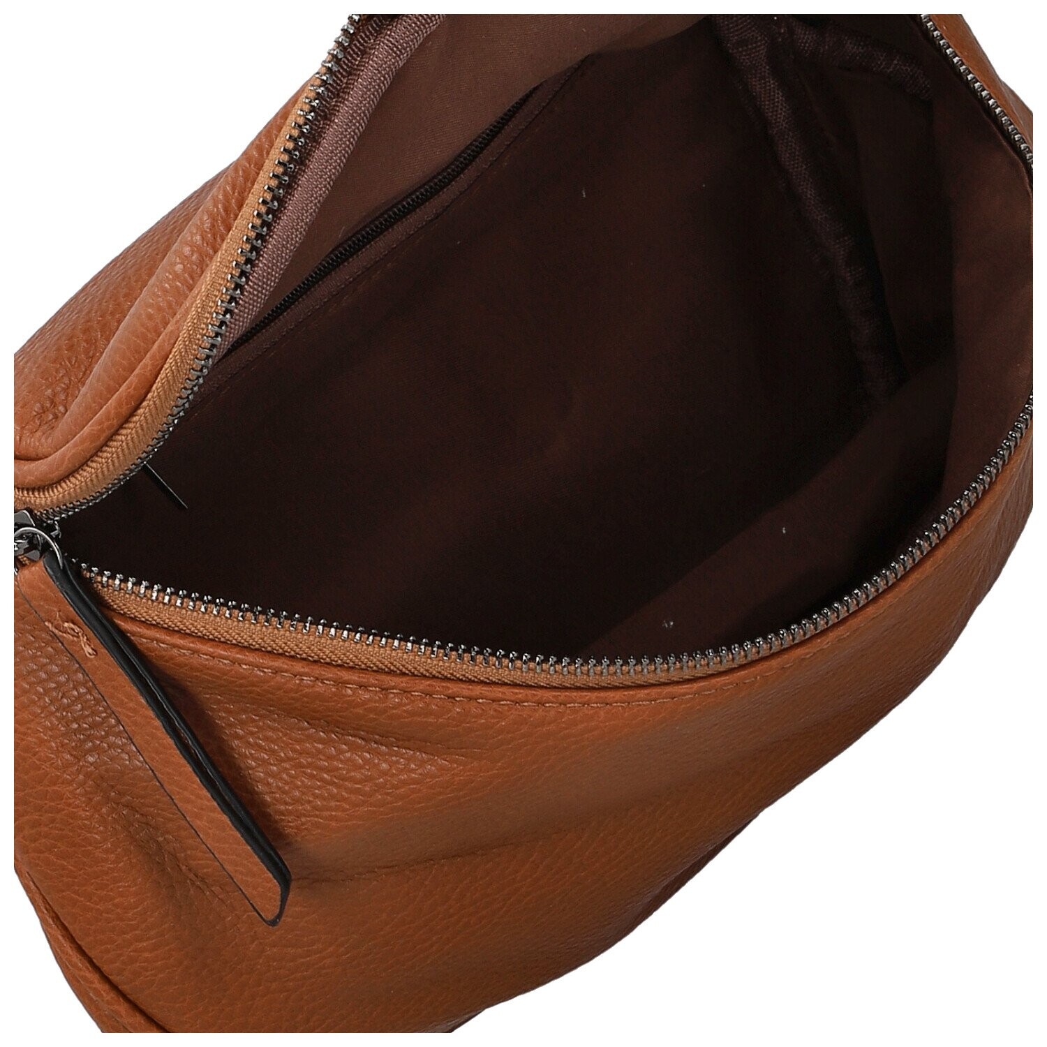 Stylová dámská koženková kabelko-ledvinka Ergitta Newa, hnědá