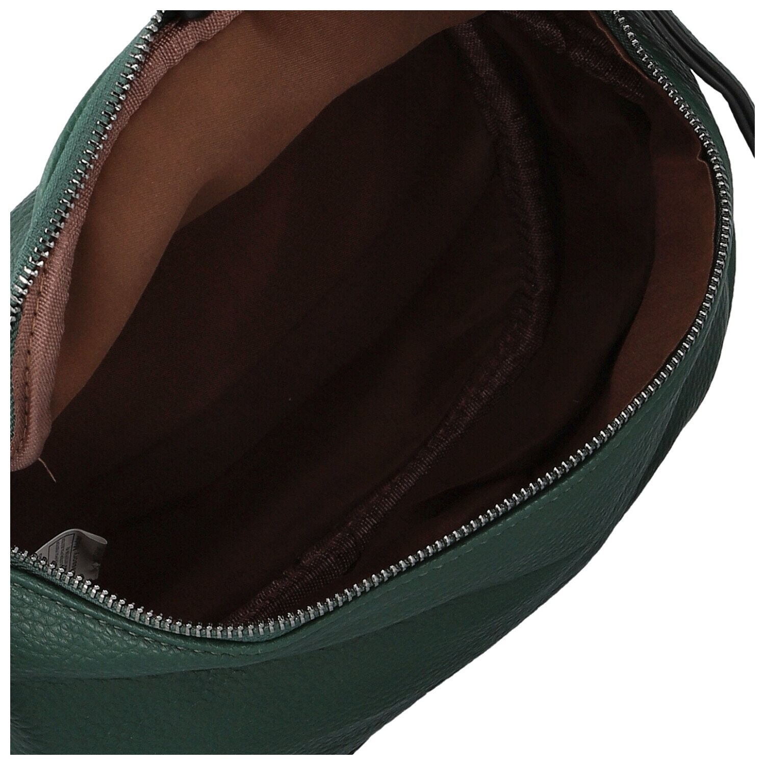 Stylová dámská koženková kabelko-ledvinka Ergitta Newa, tmavě zelená