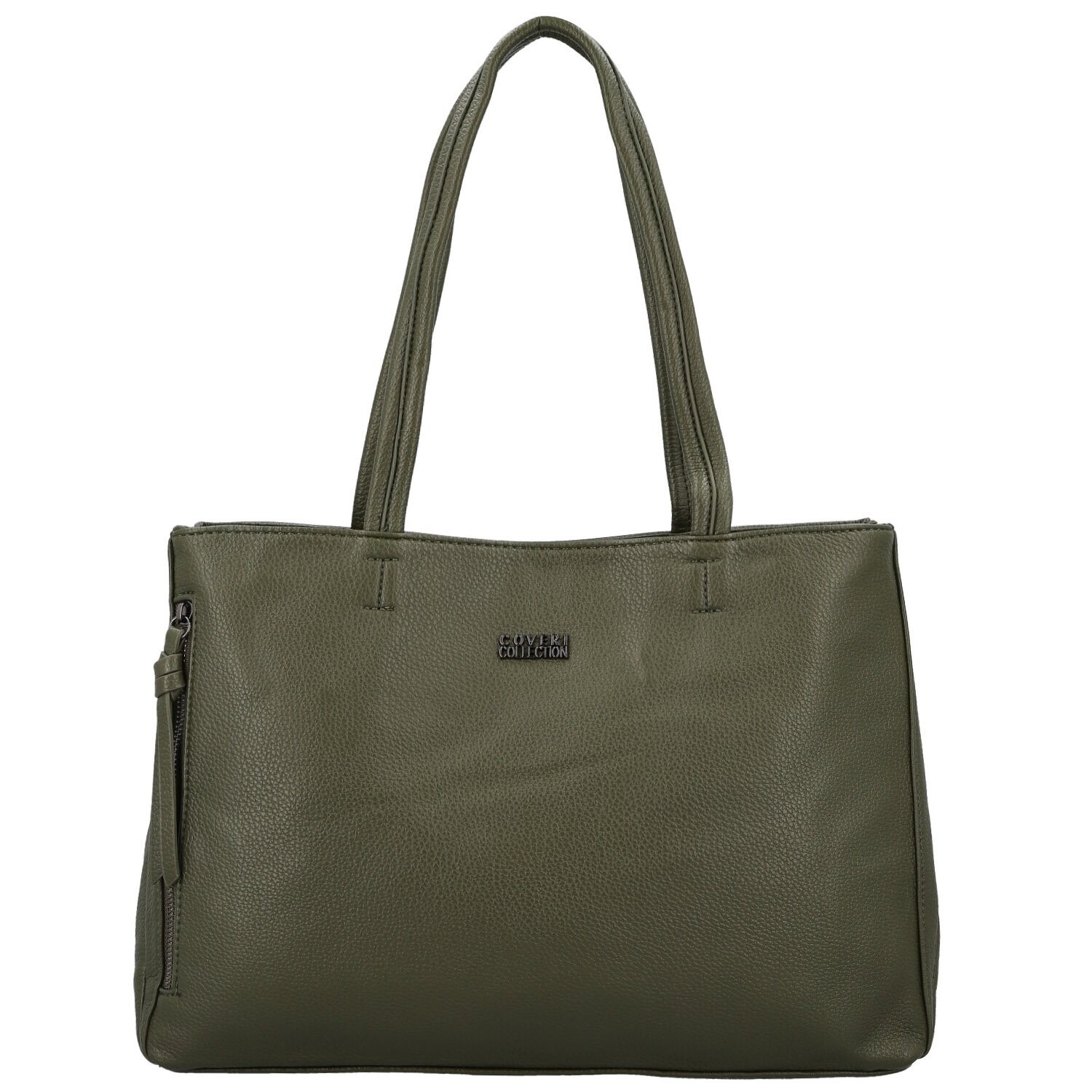 Módní dámská koženková kabelka na rameno Coveri Temari, tmavě zelená