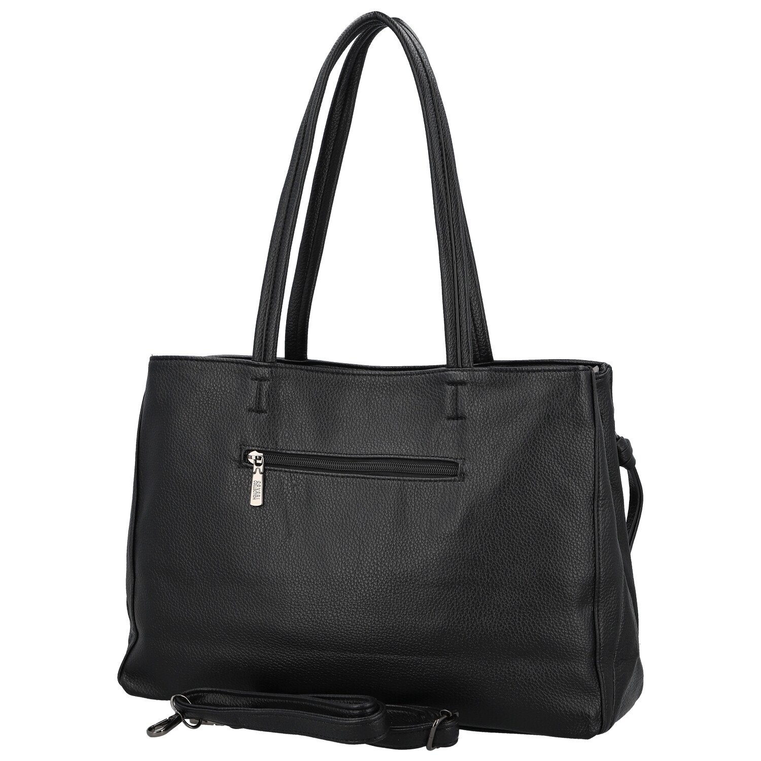 Módní dámská koženková kabelka na rameno Coveri Temari, černá