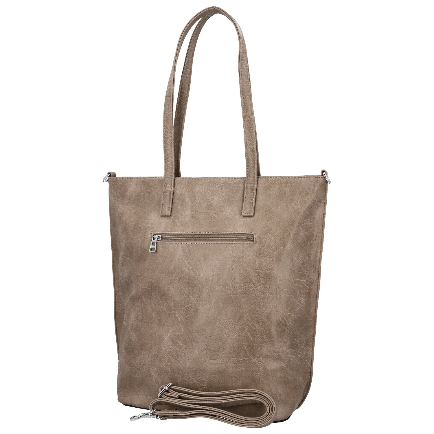 Stylová dámská koženková kabelka na rameno Indira, béžová