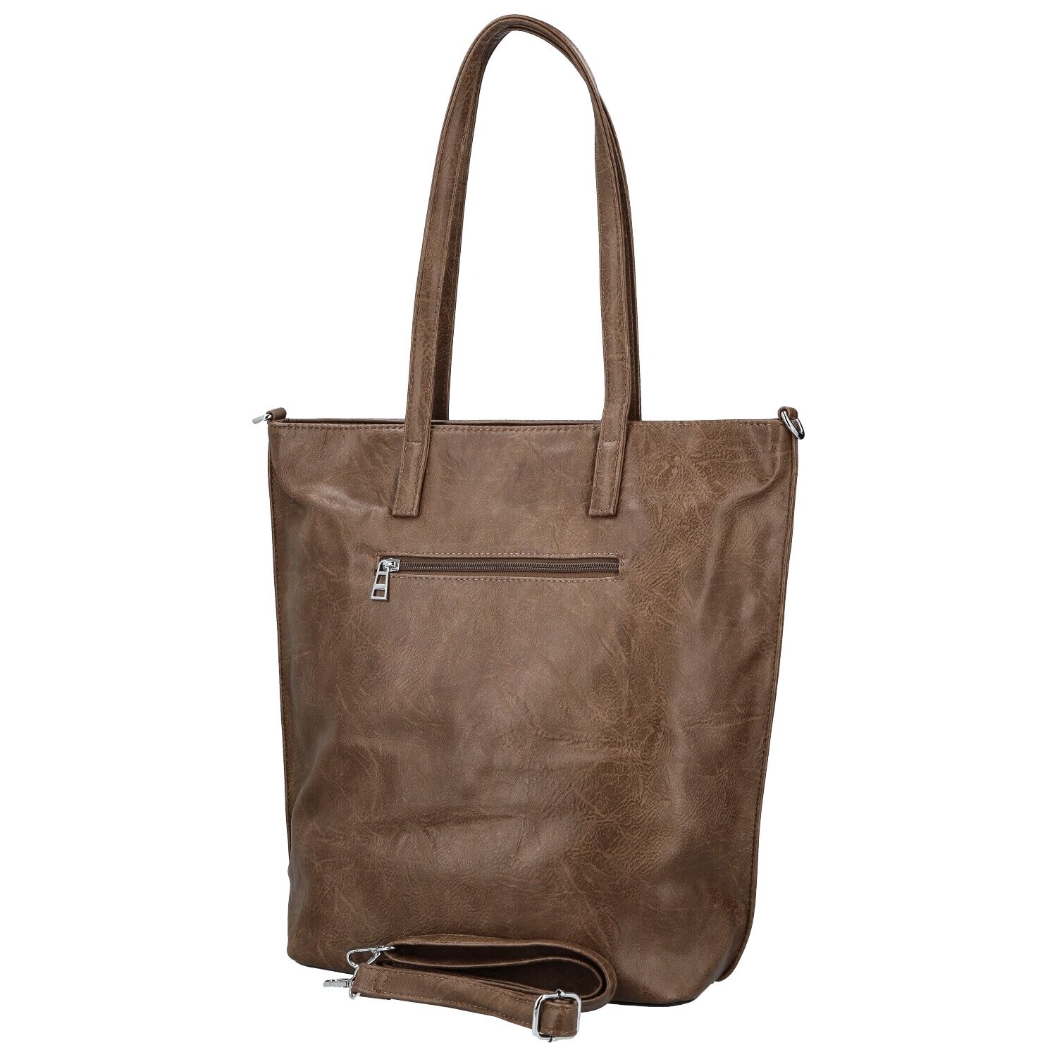 Stylová dámská koženková kabelka na rameno Indira, hnědá