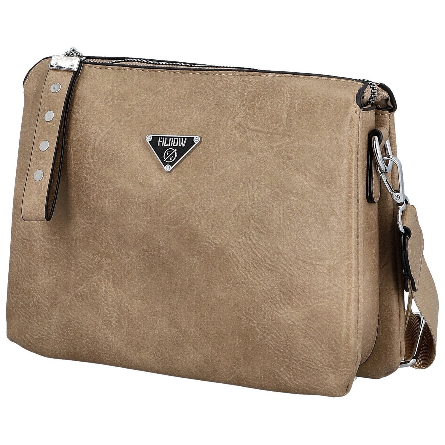 Stylová dámská koženková crossbody kabelka Angie, béžová