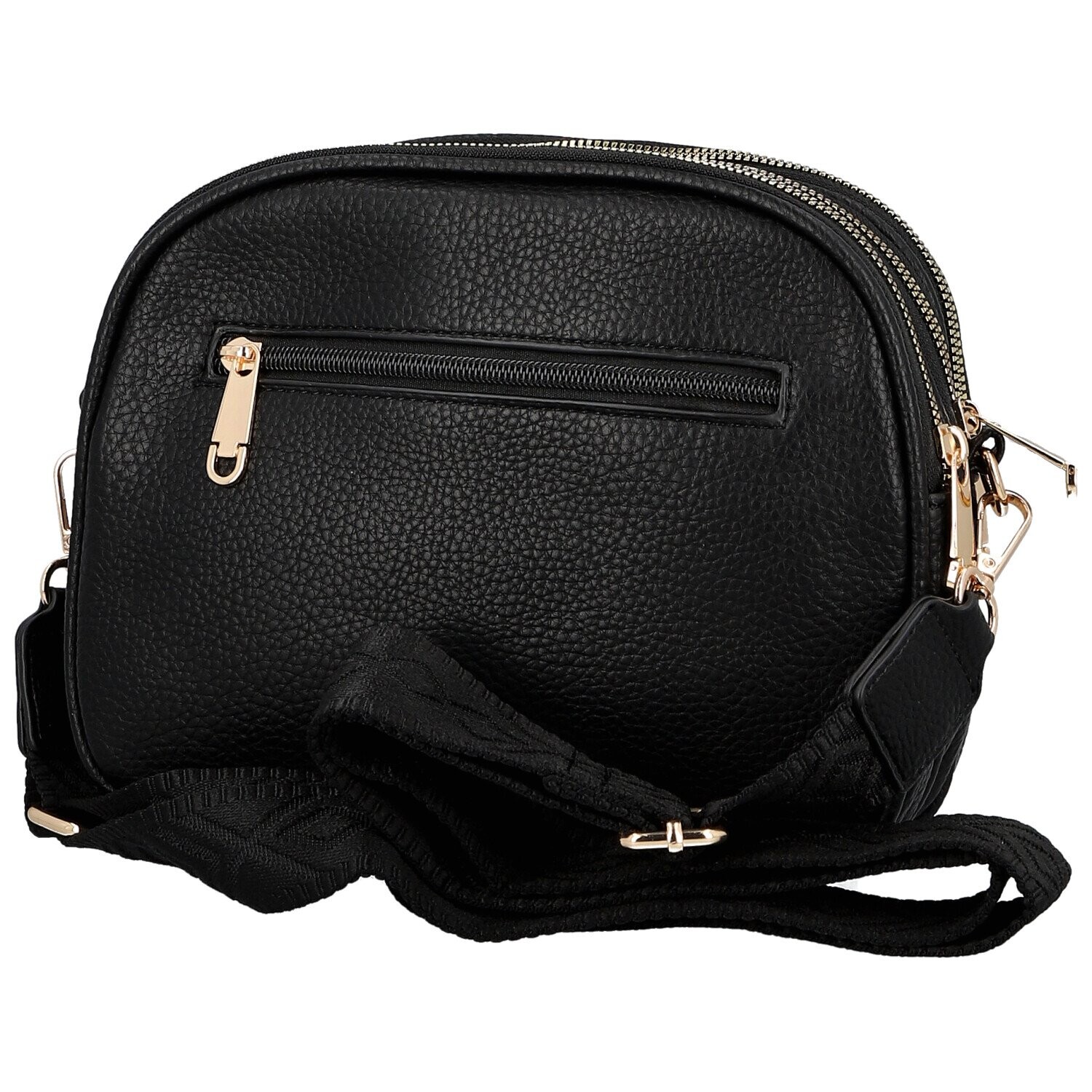 Trendy dámská koženková crossbody kabelka Glafira, černá